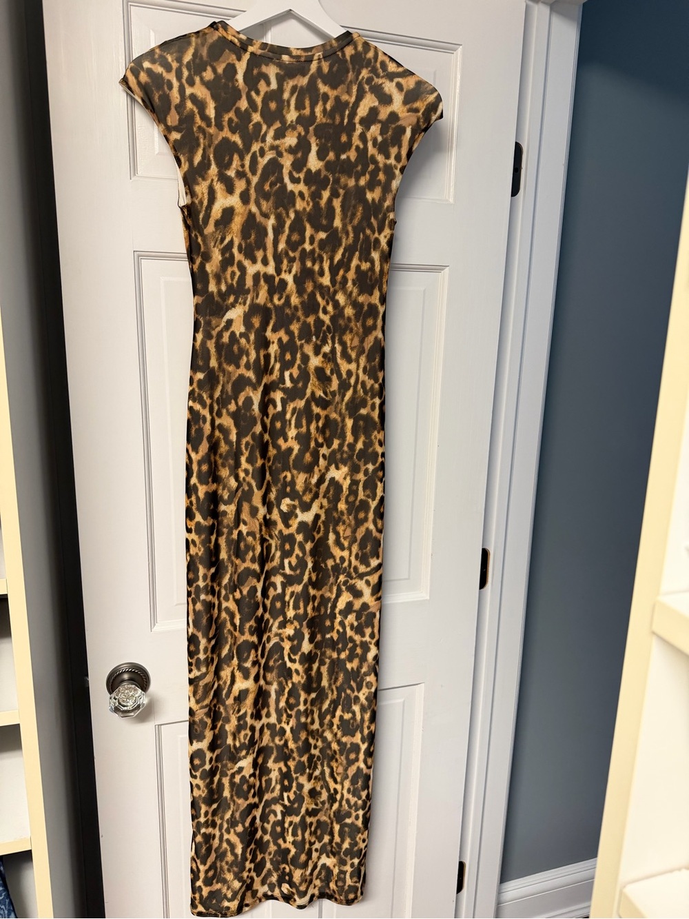 AFRM Leopard-Print Maxi Dress in Brown and Black